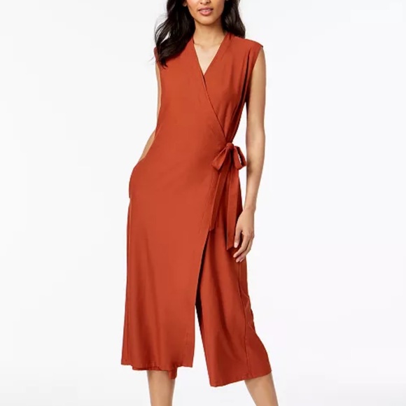 Eileen Fisher Wrap-Front Cropped Jumpsuit